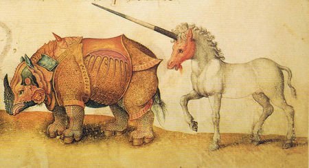 ancienne illustration licorne