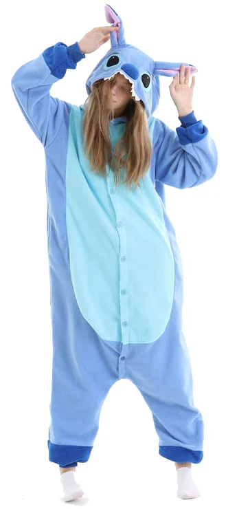 Combinaison Pyjama Stitch Rose Kigurumi Costume Adulte Halloween